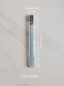 1 件 24LED 冰蓝色 USB 灯，卧室游戏室装饰灯，可调光氛围灯，适合约会、直播，无需开关 - 冰川藍 - 查看 7