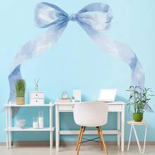 Midoo 59 X 45 Inch Large Pink Bow Wall Stickers Peel And Stick Coquette Girl Room Decor Large Watercolor Bow Stickers Preppy Waterproof Vinyl Decals Wall Decor For Girl Room Nursery Kindergarten - 淡藍色 - 查看 6