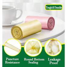 - 240 bolsas de basura pequeas y transparentes de 2.6 galones, bolsas de basura fuertes, revestimientos para contenedores de basura de bao, sin perfume, bolsas de plstico para oficina, revestimiento de cesta de residuos, apto para 4.5 - 10 litros, 0.5 - 2.6 galones - 3 colores multicolor de 2.6 galones - Ver 4