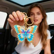 SNA 2025 Stil nou DIY Fluture Serie Model 5D Diamond Pictura Breloc Diamond Kit Pentru Decorarea Geantă Cadou De Ziua De Naștere DIY Meșteșuguri Diamond Pictura Artă