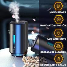HKEDHD Difusor Aromático Inalámbrico Inteligente para Coche, Humidificador para Coche, 3 Botellas de Aceite aromático, Ambientador para Coche, Perfume,difusor para Auto,difusor Inteligente - 1 - Ver 5