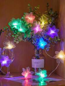 2m/3 Meter/6m/10m LED Lichtfaserkette, Hochzeit/Feiertag/Weihnachtsdekoration, warmweiß/farbig, USB oder Batteriebetrieben (Batterien nicht enthalten)