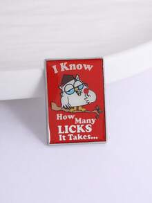 1枚复古猫头鹰胸针，上面刻有“我知道要舔多少下……”的字样，锌合金珐琅材质，猫头鹰爱好者的必备单品。复古时尚配饰，可别在衣服、包包、书包等处，是学校、Kpop、背包、教师用品、可爱办公配饰、衬衫、夹克、圣诞节、万圣节、秋冬季的理想配饰。适合青少年、青年、男士，休闲、户外、运动、度假、毕业、生日、日常佩戴，也是教师节、万圣节、男士礼物、包包别针等的趣味之选。 - 彩色 - 查看 6