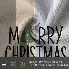 1 pièce/2 pièces/24 pièces Serviettes de cuisine à motif de gaufre de Noël, serviettes absorbantes imprimées avec sapin de Noël vert pour la décoration de Noël