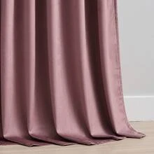 2 Panel Vintage Velvet Curtains, Back Tab Curtains For Living Room, Bedroom And Dining Room, Soft Drape With Good Home Decoration Curtains - Dry Rose - 查看 5