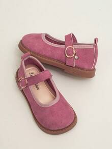 2025 Four Seasons Must-Have Girls' Flat Shoes: Pink Edge With Bow, Soft Suede, Comfortable Without Rubbing Feet, For Easy Wearing, Round Toe, Sweet And Ladylike Style Children's Flat Shoes, Daily Dress And School Commuting Style! - Hồng - Xem 3