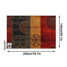 1pc European Classic - Gothic Color Block Patchwork Bohemian Carpet, Super Soft Plush Faux Cashmere Modern Area Rug, Machine Washable, Suitable For Living Room, Bedroom, Office And Dining Area - Perfect For Halloween, Christmas, Easter, Thanksgiving Decor, 700GSM, Indoor/Outdoor Use, Home Decor - Multicolor - View 14