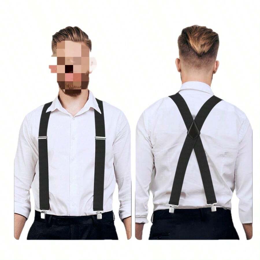 1pc Men's Y-Shape Elastic Adjustable Suspenders, British Style Autumn-Winter Accessories Halloween Costume,Suitable For Teens, Youth,Men,Casual, Outdoor, Athletic, Vacation, Graduation Gifts, Birthday, Daily Wear