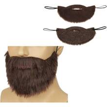 FVCENT Beard Brown Men's Beard Brown Costume Facial Supplies Disguise Male Makeup Cosplay Holiday Party Party - Marrón - Ver 5