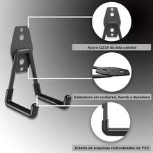 MIYIHA 16 Piezas Ganchos de Garaje,Organizador de Herramientas para Pared, Colgar Bicicletas, Equipo y Utensilios,Solución de Almacenamiento para Garage y Taller (negro) - Negro - Ver 2