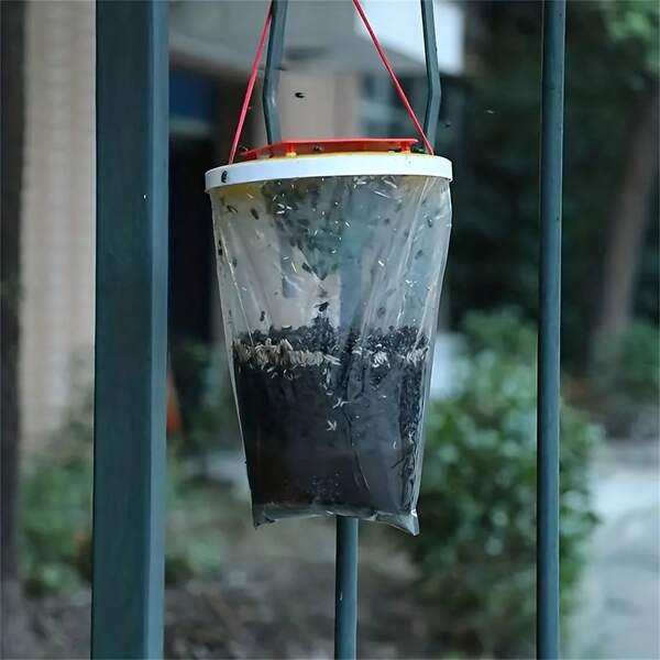 A Water-Soluble Bait Bag Fly Trap Without Bait, A Powerful Water-Soluble Fly Trap, An Outdoor And Courtyard Commercial Fly-Killing Wonder That Can Permanently Trap Fruit Flies And Mosquitoes