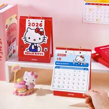 Sanrio 2026 Hello Kitty Cute Series Cute Desk Calendar KT Cat Genuine Cartoon Desktop Ornaments Vertical Calendar Ornaments Home Decor Christmas Decorations Room Decor Christmas