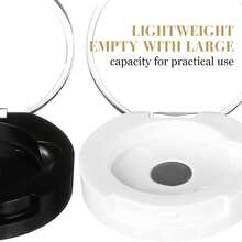 DOITOOL Empty Eyeshadow Holder :4 PCS Single Color Eyeshadow Boxes ,Magnetic Makeup Palette ,Refillable Cosmetic Containers , Subpackaging Organizer,Black2+White2