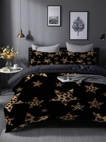 3 Stücke Leopard Muster Bettwäsche Set (1 Bettbezug + 2 Kissenbezüge, ohne Bettdecke), mit sexy, verführerischem Leopard Muster, weich & hautfreundlich, entlastet die Augen, geeignet für alle Jahreszeiten, Reißverschluss, verwendbar für Hotel, Schlafzimmer, Gästezimmer und Schlafsaal Bettwäsche Dekoration, geringe Allergiegefahr, pflegeleicht, modisch leicht, atmungsaktiv, Stil. - Verschiedenfarbig - Übersicht 11