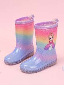 Children's Waterproof Anti-Slip Rain Boots, All Season - Pink - View 3