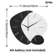 Reloj de pared decorativo minimalista de lujo 2D, movimiento de cuarzo súper silencioso, sin sonido de tic-tac, adecuado para sala de estar, dormitorio y oficina, decoración de pared de dormitorio de moda - Multicolor - Ver 15