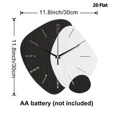 Reloj de pared decorativo minimalista de lujo 2D, movimiento de cuarzo súper silencioso, sin sonido de tic-tac, adecuado para sala de estar, dormitorio y oficina, decoración de pared de dormitorio de moda - Multicolor - Ver 16