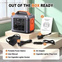 SBAOH 300W Portable Power Station - 296 Wh / 80000 MAh Solar Powered Generator,13 Outputs,Suitable For Home Backup, RV Camping, Emergency Power - Compatible With 60W Solar Panels (No Solar Panels)