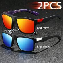 2 sztuki modnych, klasycznych, kwadratowych, unisexowych okularów przeciwsłonecznych dla mężczyzn i kobiet, luksusowych, markowych, designerskich okularów przeciwsłonecznych, modnych na tropikalne wakacje na plaży, letnie pastelowe, prostokątne okulary, błyszczący materiał, eleganckie, estetyczne, wakacyjne stroje, okulary przeciwsłoneczne dla mężczyzn, klasyczne, do jazdy samochodem, wędkowania, podróży, zakupów, na świeżym powietrzu, okulary przeciwsłoneczne retro, podróżne, dla kierowców, męskie i damskie, UV400 (uwaga: etui na okulary widoczne na zdjęciu nie jest dołączone)