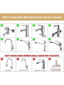 360° Swivel Faucet Aerator, Dual Function Dual Stream Faucet Sprayer Head, Sink Faucet Attachment For Face Washing, Gargling And Eye Wash Station (55/64" Internal Thread, Adapter Included) Kitchen Items Kitchen Accessories Kitchen Kitchen Tools - Multicolor - View 7