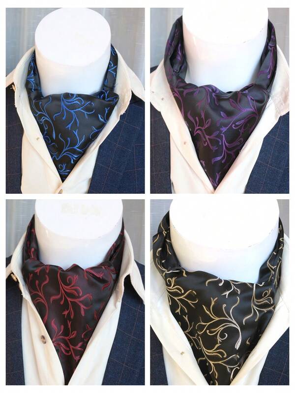 1pc Unisex Ascot Scarf, Suitable For Casual, Business, Party, Gift, Daily Wear