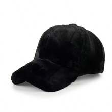 1pc Winter Warm Faux Wool Velvet Hat - Adjustable Beanie For Outdoor Sports & Christmas, Soft Solid Color Casual Cap (Black/Beige/White/Khaki), Winter Hat, Festive Headwear, Cozy Headgear - Multicolor - View 10