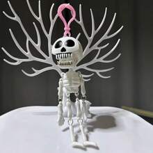 Funny Pull String Skull Keychain, Novelty Skeleton Bone Bag Pendant - Multicolor - View 9