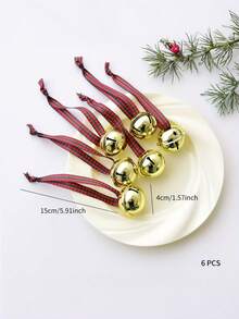 6 sinos pendurados de ferro forjado para Natal, adequados para guirlandas, presentes, casamentos, dia dos namorados, Páscoa, Halloween, decorações para festas de Ação de Graças - sem necessidade de eletricidade, decorações para festas de Natal, decorações para árvores de Natal, decorações para casa