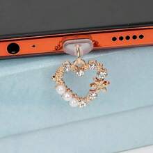 Heart-Shaped Charm Phone Dust Plug | Universally Compatible With IPhone And Type-C Android Phones | Charging Port And Audio Jack Dust Shield | Perfect Gift For Women, Moms, Besties, Friends, And Coworkers | Perfect For Birthdays, Christmas, Valentine's Day, Mother's Day, Graduations, Thanksgiving, Halloween, And More | Fashionable Phone Accessory | Heart-Shaped Design | Premium Dust Protection | Stylish Phone Jewelry Charm