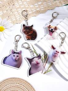 亚克力猫咪表情包猫咪搞笑猫咪表情包系列钥匙扣可爱小物哭泣猫亚克力钥匙扣钱包钥匙扣配件挂件吊坠汽车钥匙扣包包挂件挂绳拉链挂件创意礼物汽车钥匙扣包包装饰包包挂件汽车配件教师朋友姐妹礼物创意送给母亲、父亲、毕业生和老师的礼物 - 彩色 - 查看 2