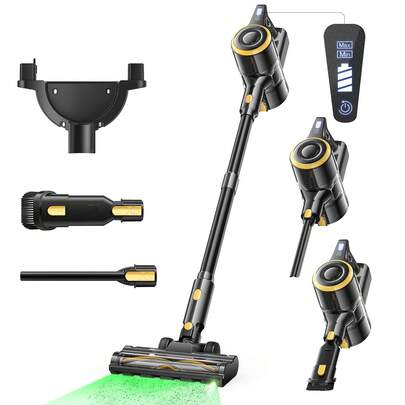 P3 Cordless Battery Vacuum Cleaner 35kPa Strong Suction Power Handheld Vacuum Cleaner Cordless Vacuum Cleaner With Self-Standing NEW Stand-Free Pro Design Green Light Makes Dust More Visible 50 Minutes Long Runtime
