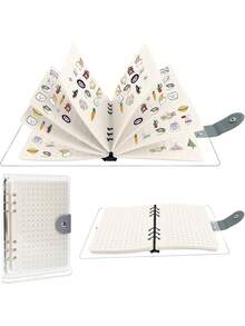 1pc Pin Collection Display Book - Portable Pin Storage Book, 8 Pages 350 Holes Storage Display Book, Portable Felt Storage Book, With Holes, Storage Solution, Jewelry Roll. - Multicolor - View 8