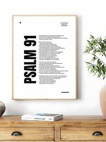 1 pièce Œuvre murale chic OUI CHEF, affiche moderne noir et blanc, la vie est à 10% ce qui vous arrive et à 90% comment vous y répondez, Psaume 91 Parole biblique murale, affiche moderne chrétienne, décoration de chambre, décoration de salon, décoration de bureau, décoration de dortoir, œuvres murales, décoration murale, décoration d'intérieur, décoration de pièce, canevas murale, affiches, œuvre murale avec cadre, cadre en option