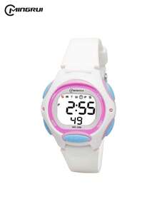MINGRUI Best-Selling Waterproof Children's Watch, Simple & Fashionable, Luminous Alarm Clock Timer Multi-Function Watch For Boys & Girls, School Supplies, Kids' Gift - Multicolor - View 11