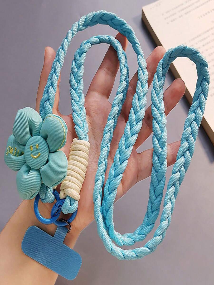 1条圣诞手机挂绳,金色编织腕带手机挂绳,短款编织绳,女士户外防坠绳,旅行攀岩绳,耐用礼品配件 - 多色1 - 查看 1