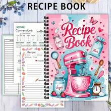Aesthetic Recipe Spiral Notebook - Blank Page DIY Recipe Book For Cooking Enthusiasts Meal Planning Journal