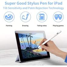 A Stylus Suitable For IPad, With Palm Suppression And Tilt Sensitivity, And A Dual Operating System Active Pen Compatible With IPad Pro/Air/Mini, Galaxy Tab, Android Tablets (2018-2025 Apple Pencil Replacement) Apple Pencil - 藍色 - 查看 11