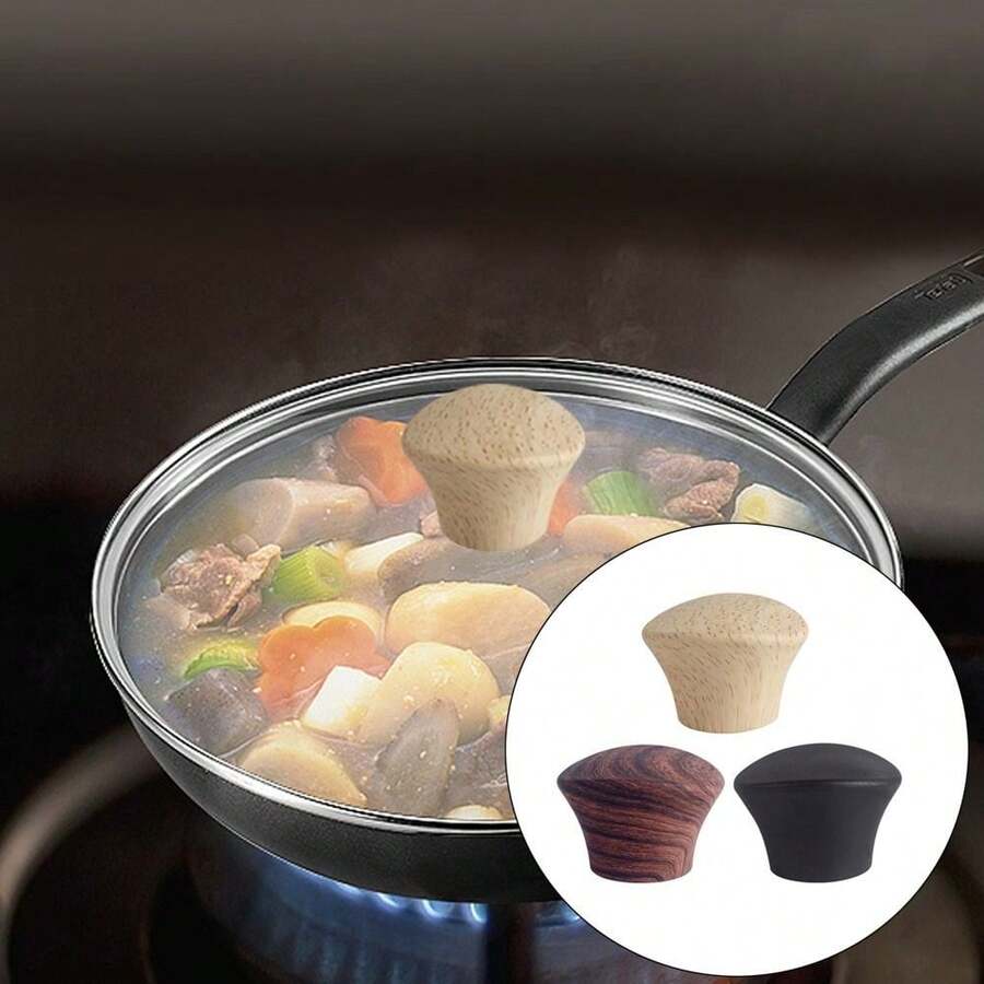 创意烹饪锅把手通用厨房炊具锅盖旋钮实用替换玻璃盖提手 - 彩色 - 查看 1