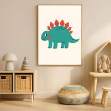 1 gerahmtes/Leinwand Wandkunst, Dinosaurier Tier Thema Dekoration. Badezimmer Wanddekoration. Themen Poster, Schlafzimmer Dekoration, Raumdekoration, Heimdekoration, Ornamente, Winterdekoration für Zuhause, Wanddekoration. Geeignet für Kinderzimmer, Kinderzimmer, Jungen- und Mädchen-Partyräume, Kita-Klassenzimmer Dekoration, wasserfestes Material. Kopfteil Dekorative Tapete, Party Deko Geschenke. Badezimmer Wanddekoration.