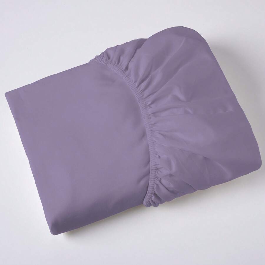 Mr Dias Fitted Sheet 400 Thread Count Micropercal Box Bed Super Soft Sheet Various Sizes King Queen Double Single - Purple - View 1