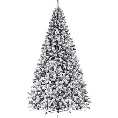 Premium Snow Flocked Christmas Tree, Artificial Holiday Christmas Pine Tree, Ideal For Home, Office, And Party Decoration, Includes Metal Foldable Stand Home Decor Christmas Decorations Room Decor