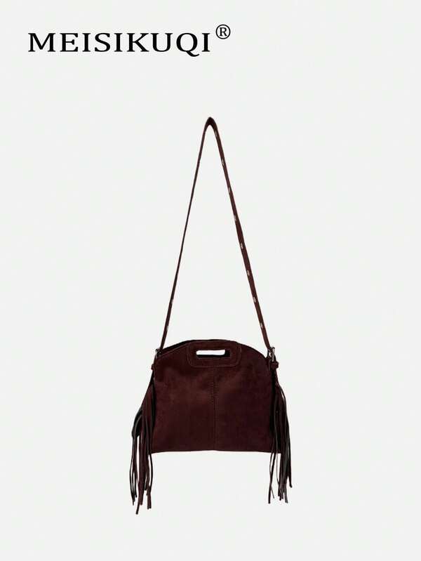 2025 New Arrival Unique Design Tassel Handbag, Personalized Fashion Versatile Tote Bag, Casual Commute Shoulder Crossbody Bag