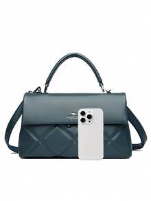 Bolso de hombro de alta calidad para mujer, bolso de lujo de piel auténtica, bolso bandolera de diseñador 2025 - Azul - Ver 6