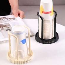 1 buc Suport de pahare din plastic de unică folosință - Dispenser de pahare de hârtie durabil pentru blat, pentru casă, birou, spa, bar, cafenea