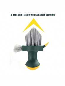 1pc Crevice Cleaning Brush, 2-In-1 Floor Cleaning Brush, Multi-Functional Handheld Cleaning Brush, No Dead Spot Brush, Ideal Home Accessories, Suitable For Cleaning Windows, Crevices, Stoves, Doors, Laundry Tables - Multicolor - View 5