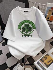 180g pure Cotton 2012 Dropkick Murphy Äôs T Shirt L T-Shirt For Women Casual graphic Slightly Stylish Women Top Graphic Tees Summer designer clothes Print Round Neck Short Sleeve Stretched women streetwear Soft Breathable female fashion Unisex Top For Everyday Wear - Blanco - Ver 3