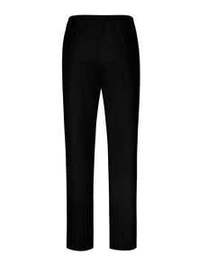 Men's Casual Long-Sleeved Two-Piece Suit, Mid-Length Top And Trousers - màu đen - Xem 7