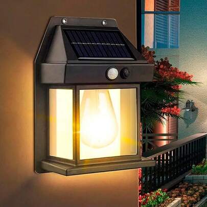 Luminaria Solar Com Movimento Sensor Luz De Parede Lâmpada LED, Luz Solar Impermeável, Energia Solar