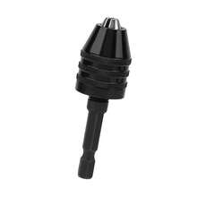 Taladro Chuck, herramienta de conversión de mandril sin llave de 0,3-6,5mm, para mini taladro de potencia de cambio rápido Hexagon Shank Chuck 1/4 Drill Chuck Impact Driver - Negro - Ver 1