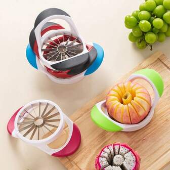 16pcs Stainless Steel Apple & Pear Corer Slicer Set - With Sharp Blades, Heavy Duty Manual Fruit Cutter, Ergonomic Non-Slip Handle Design, Durable 430 Stainless Steel & ABS, Suitable For Home And Professional Kitchen Use - And Easy To Clean, Time-Saving Fruit Prep Tool